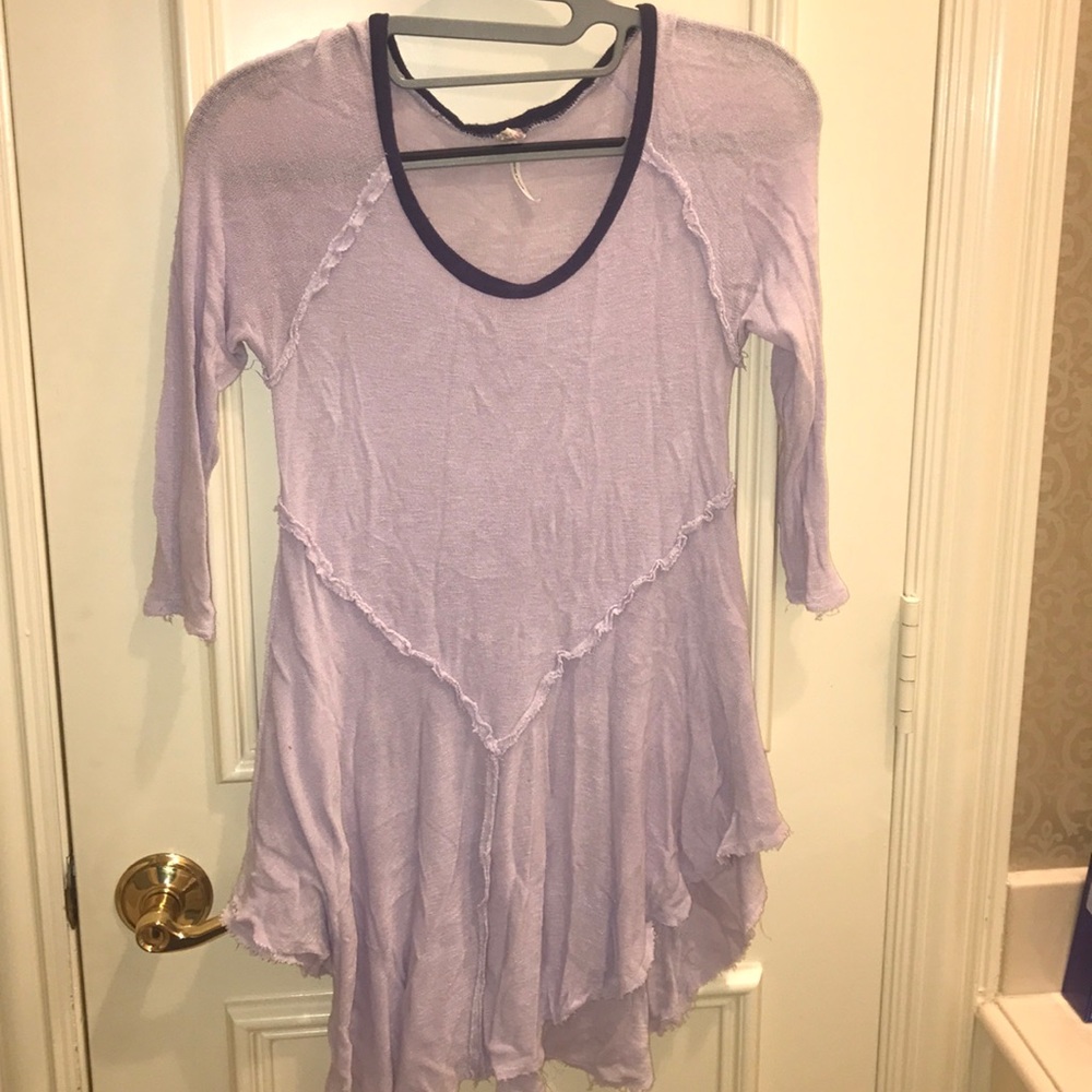 free people purple soft sweater top